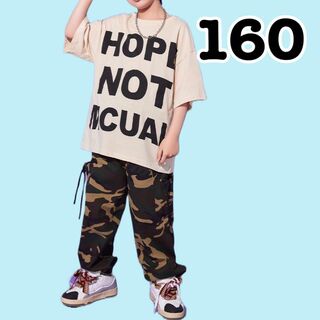 男の子 女の子 セットアップ 迷彩パンツ Tシャツ ヒップホップ 子ども 韓国服(パンツ/スパッツ)