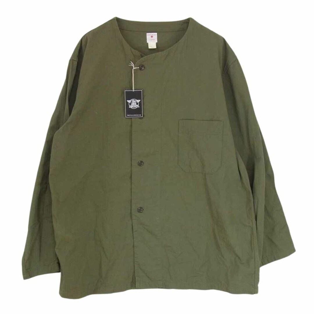 The REAL McCOY'S ザリアルマッコイズ 長袖 MS20006 RED CROSS PAJAMA SHIRT レッド クロス パジャマ シャツ カーキ系 XL【美品】