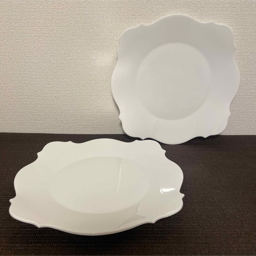 ウェッジウッド ジャスパーコンラン バロックホワイト スクエアディナープレート食器