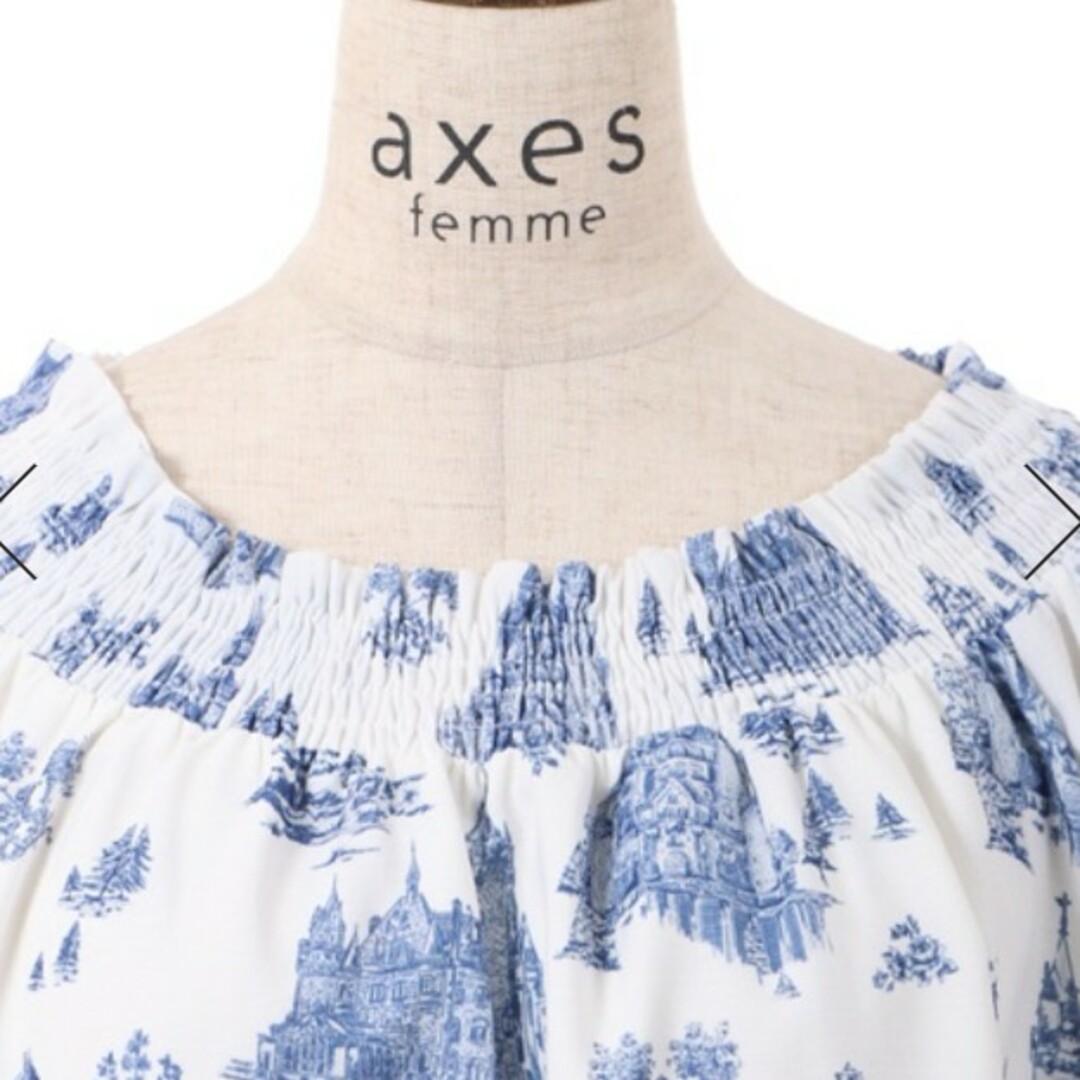 axes femme(アクシーズファム)のアクシーズファムシャトープリントブラウス レディースのトップス(シャツ/ブラウス(長袖/七分))の商品写真