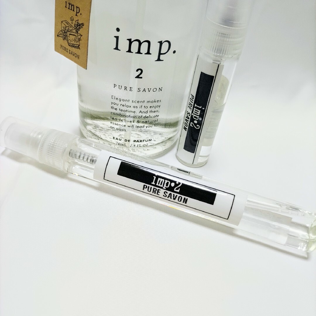 imp(インプ)のインプ シアーコットン インプ ピュアサボン お試し 各2ml 週末SALE！ コスメ/美容の香水(ユニセックス)の商品写真