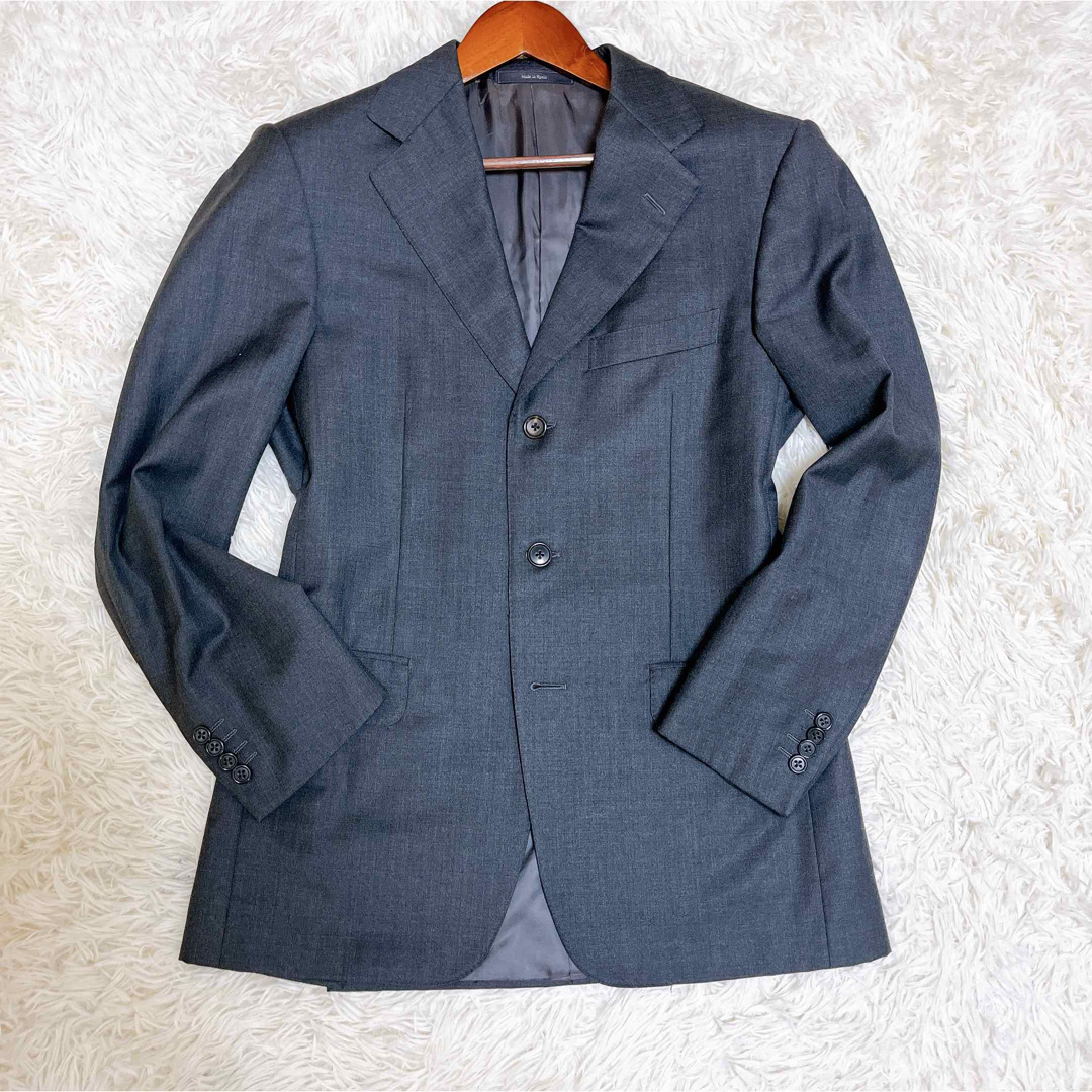 Ermenegildo Zegna(エルメネジルドゼニア)のエルメネジルドゼニア　テーラードジャケット　シングル　ウール　グレー　総裏 メンズのジャケット/アウター(テーラードジャケット)の商品写真