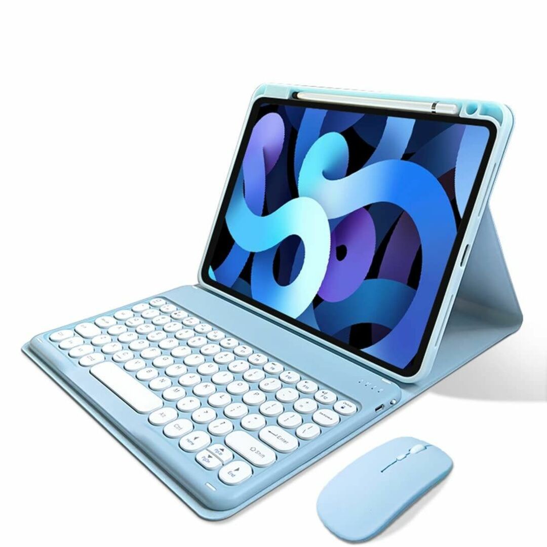 【色: ブルー】マウス付き iPadAir 第５世代 第４世代 iPadPro1