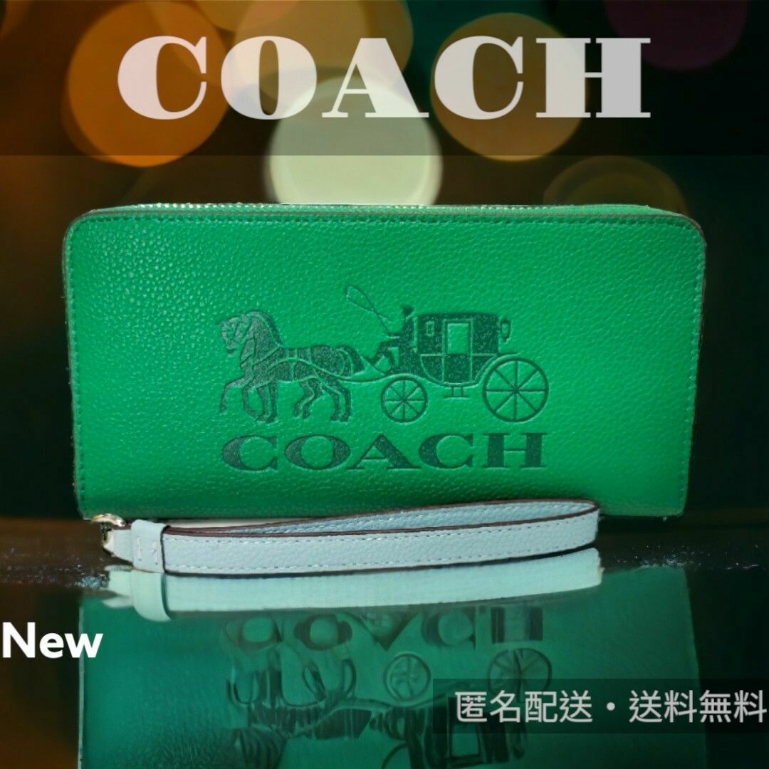 ❣️新品未使用COACH コーチ 財布　二つ折り財布 三つ折り財布　グリーン　緑