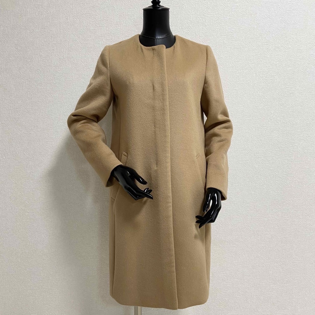 Drawer BRAUN cotton longcoat ノーカラーコート