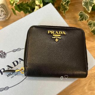 PRADA - PRADAプラダ サフィアーノレザー2つ折り財布 ラウンド