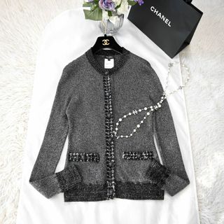 ★CHANEL★美品★カシミヤ100★マトラッセトリム★ニットジャケット