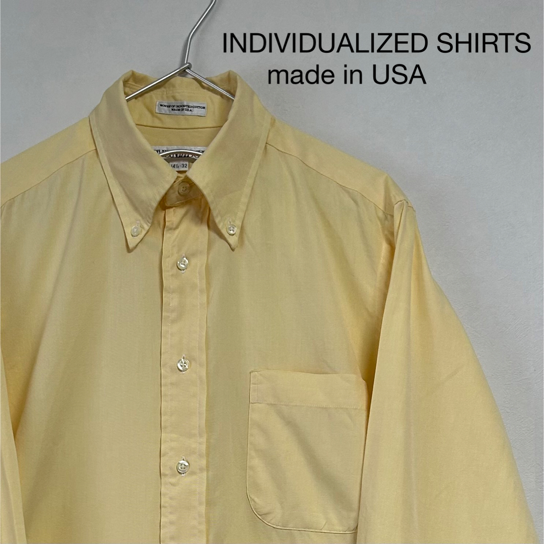 USA製 INDIVIDUALIZED SHIRTS 長袖BDシャツ