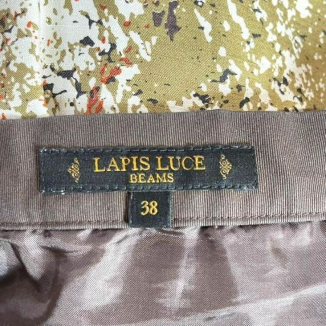 LAPIS LUCE BEAMS ミニ フレアスカート 総柄 38 M レディースのスカート(ミニスカート)の商品写真