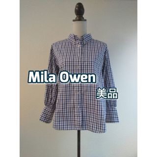 ミラオーウェン(Mila Owen)の【美品】Mila Owen　ゆったりサイズ　チェックシャツ　長袖シャツ(シャツ/ブラウス(長袖/七分))