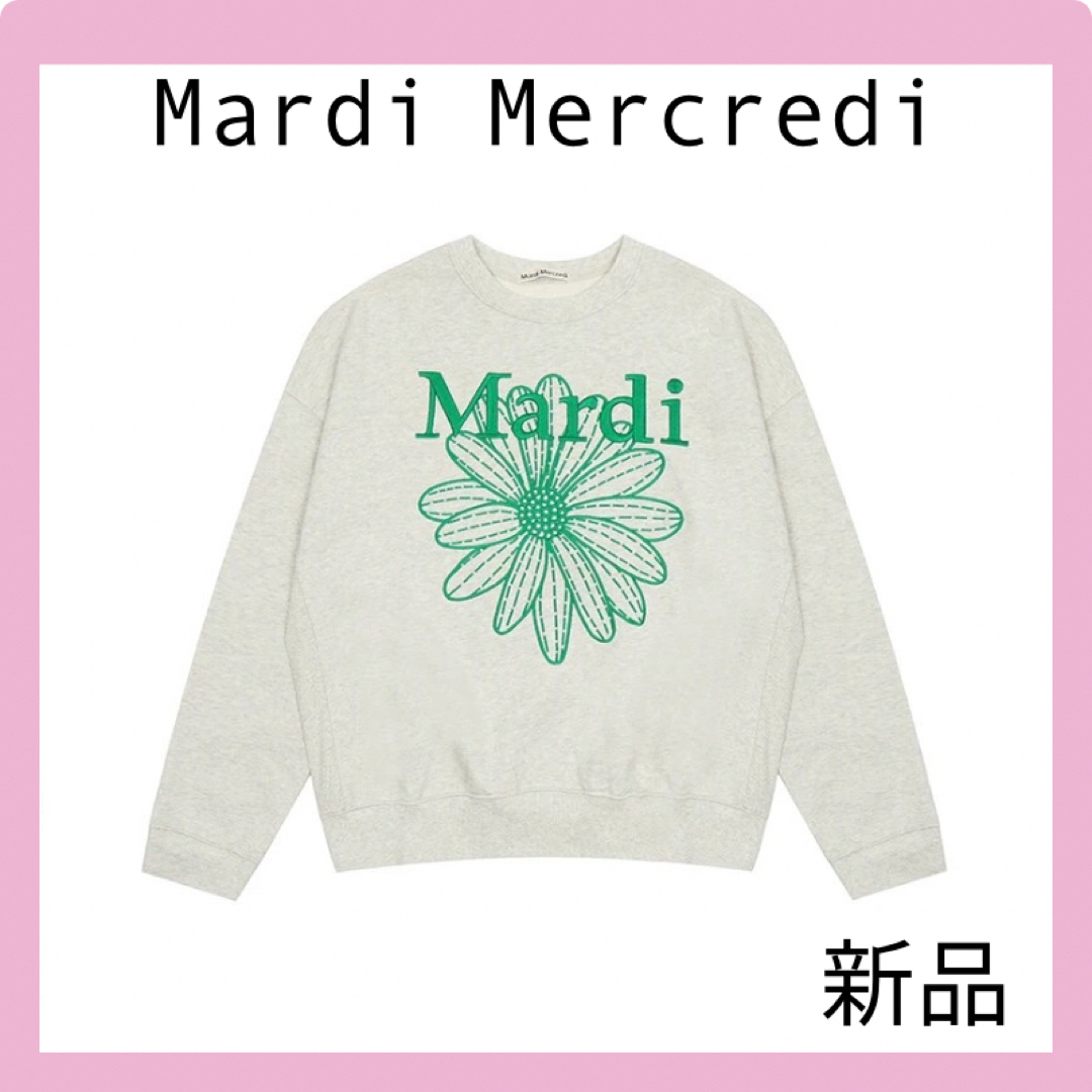 Mardi Mercredi マルディメクルディ 刺繍 トレーナー 緑 グリーンの ...