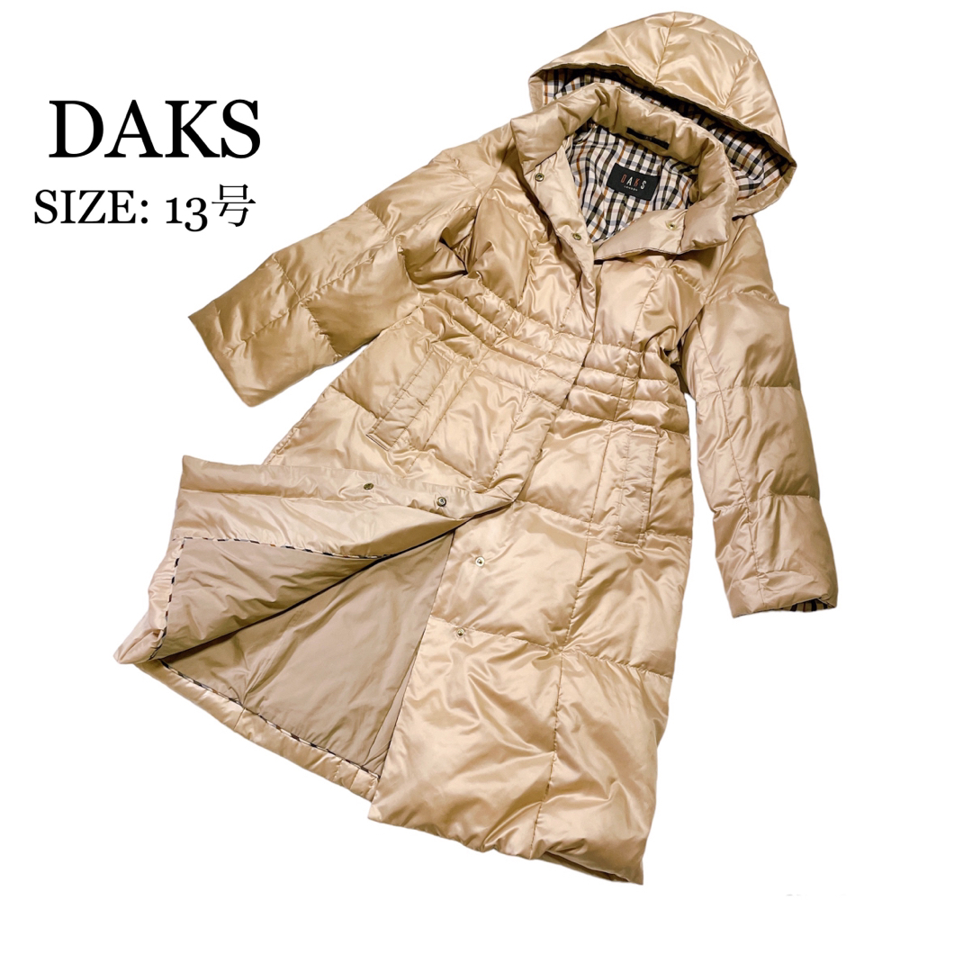 DAKS - DAKS ダックス ロングダウンコート ベージュゴールド ハウス