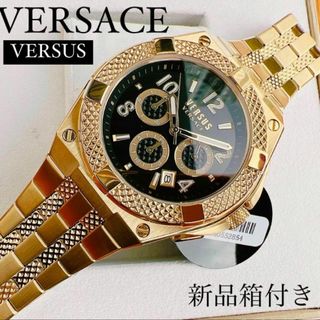 VERSACE - 【新品箱付き】ヴェルサーチ メンズ腕時計 ゴールド