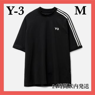 人気デザイン】Y-3 Tシャツ 3ストライプ 半袖 トップスMの通販 by きぃ