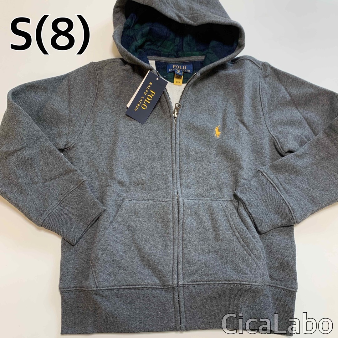 RalphLauren【新品】ラルフローレン ポニーロゴ パーカー チャコールグレー S(8)