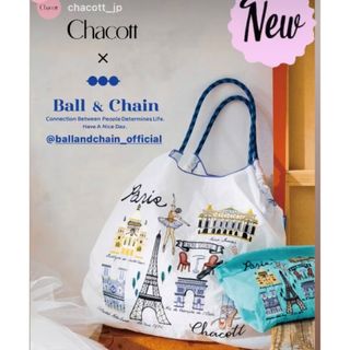 ボールアンドチェーン チャコット パリ エコバッグL ホワイト 新品 正規品 ボールアンドチェーン チャコット パリ エコバッグL ホワイト 新品 正規品