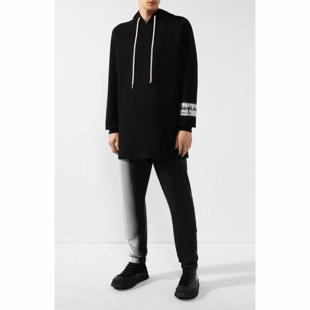 美品 正規19AW Rick Owens ロング スウェット パーカー912N△-