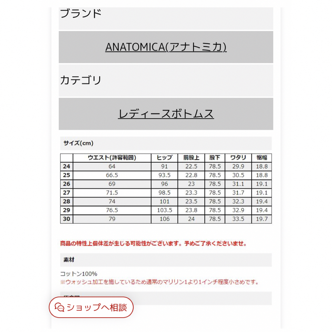 アナトミカ マリリン 2 ユーズドウォッシュ 6