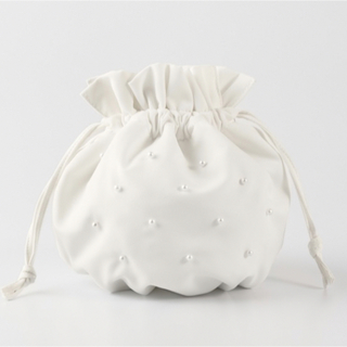 ツルバイマリコオイカワ(TSURU by Mariko Oikawa)のCoretta ツルバイマリコオイカワ　バッグ　BAG 巾着型　パール(その他)
