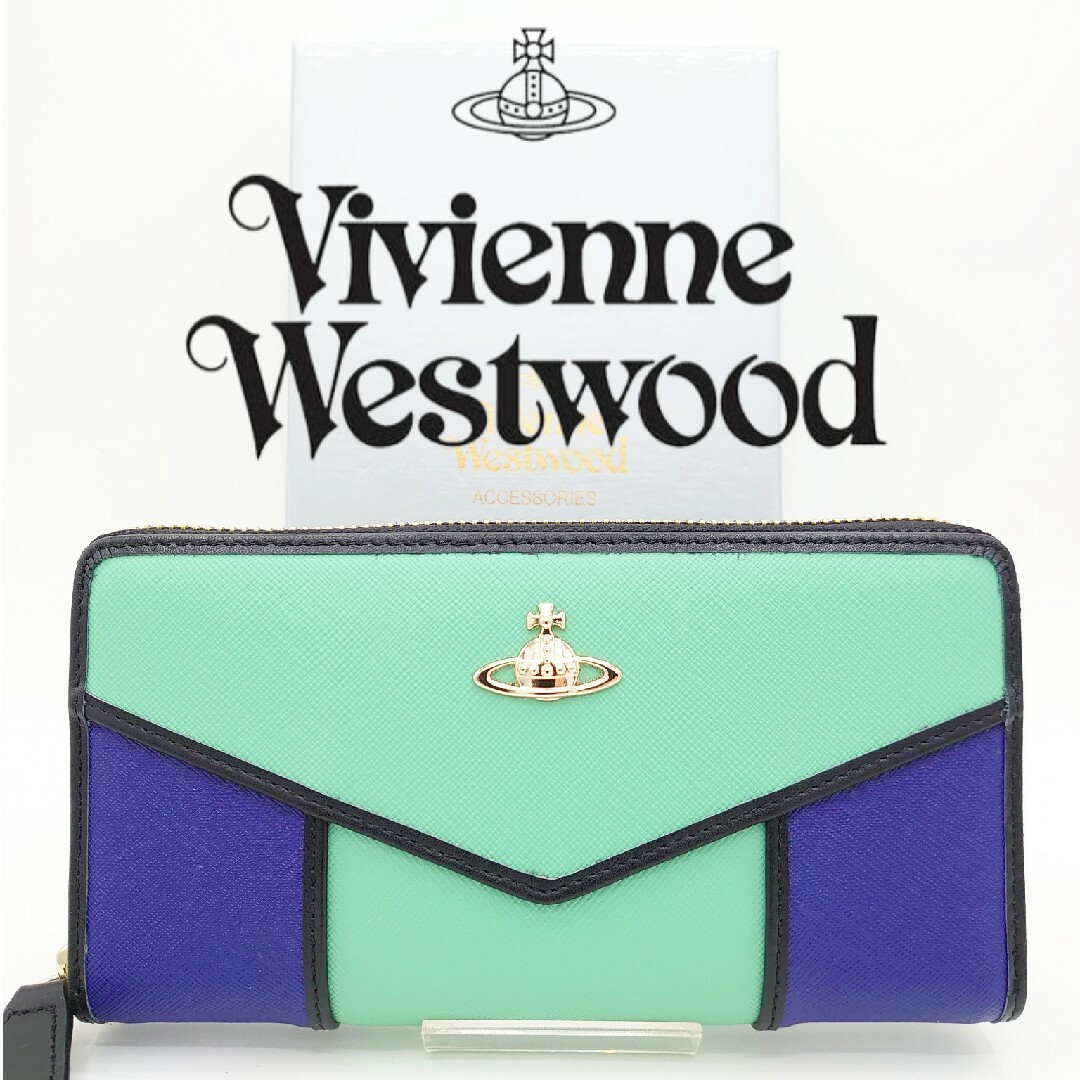 【在庫限り‼︎】Vivienne Westwood 長財布　ブルー　人気商品‼︎