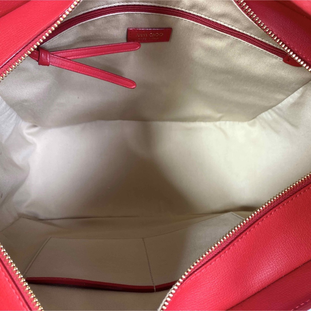 JIMMY CHOO(ジミーチュウ)の【美品】JIMMY CHOO VARENNE RED JC TOTE BAG レディースのバッグ(トートバッグ)の商品写真