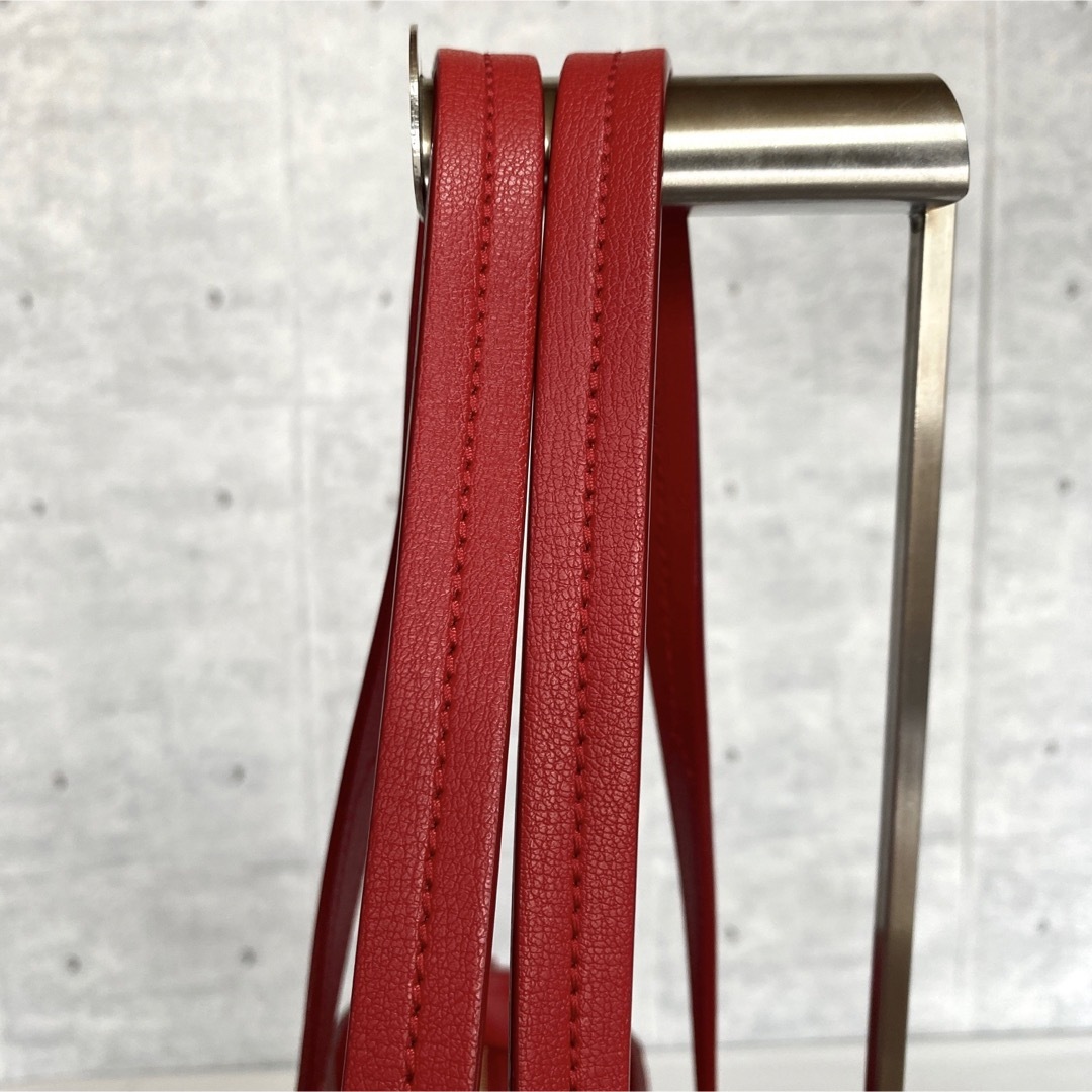 【美品】JIMMY CHOO VARENNE RED JC TOTE BAG