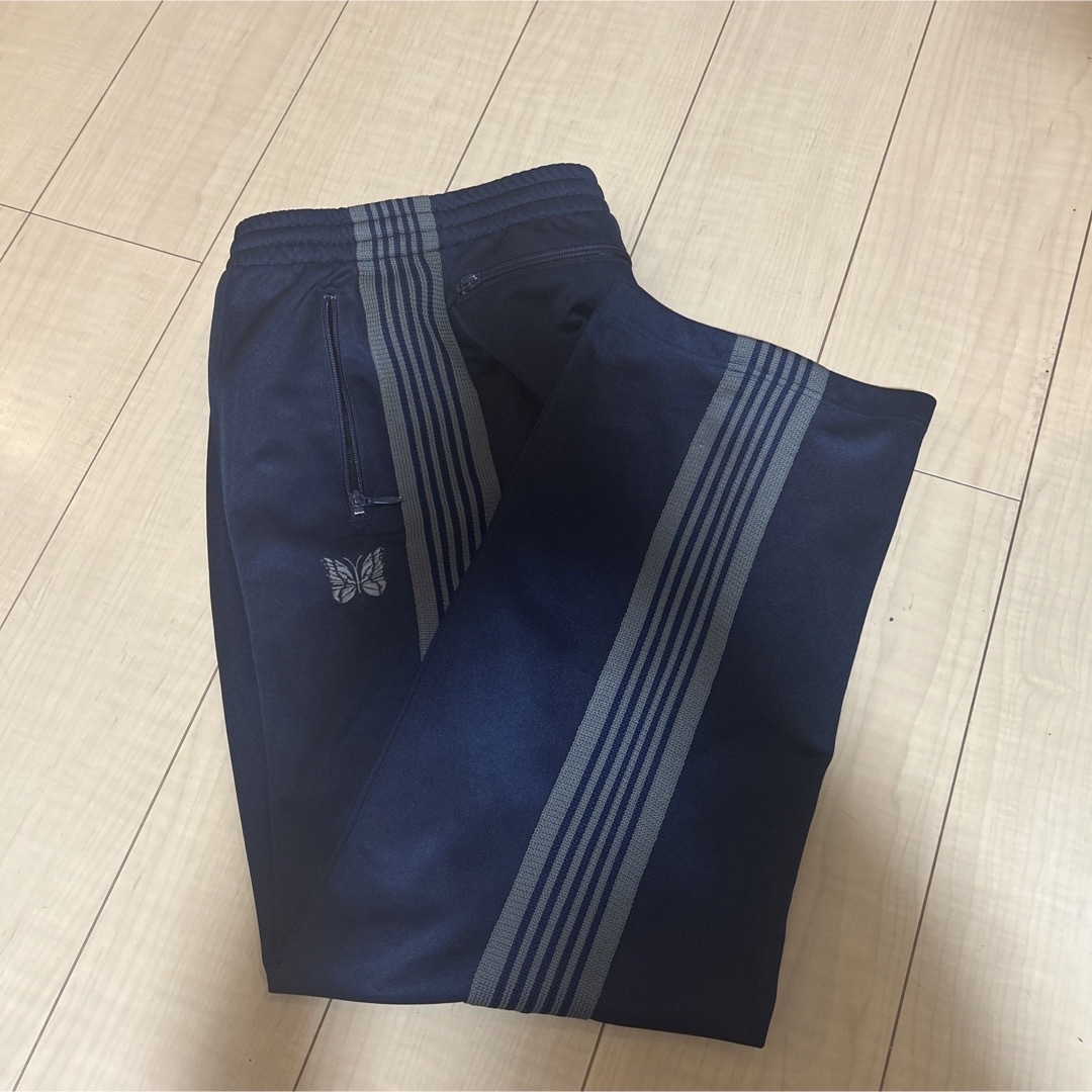 男性に人気! 21AW Needles ストレート ネイビー トラックパンツ