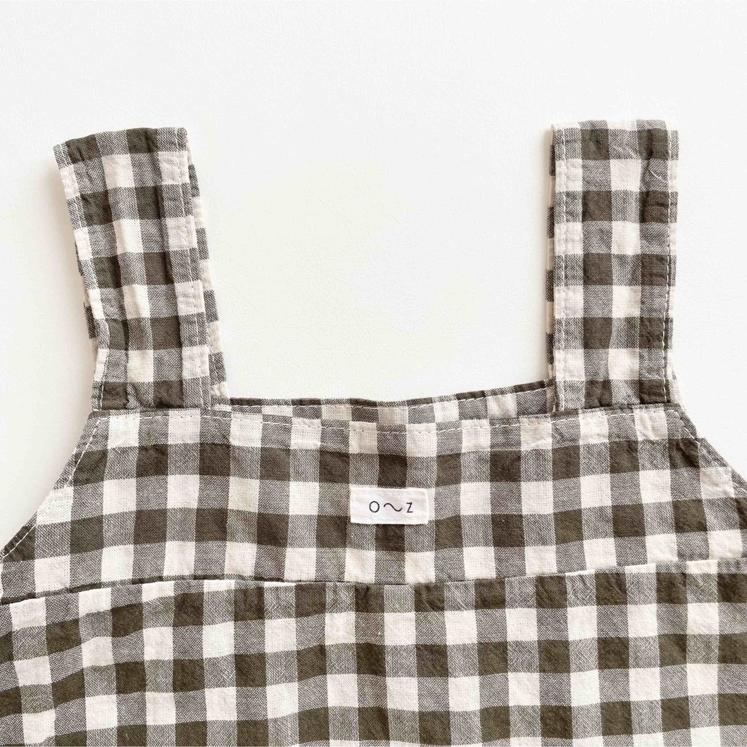 organic zoo  Olive Gingham Dolce Top