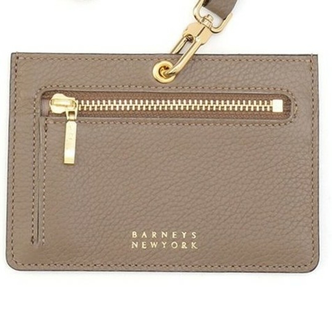 BARNEYS NEW YORK レザー IDケース グレージュ BARNEYS NEW YORK レザー IDケース グレージュ