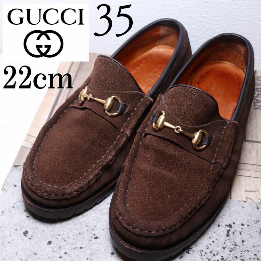 美品】GUCCI グッチ 22 ホースビット ローファー モカシン-