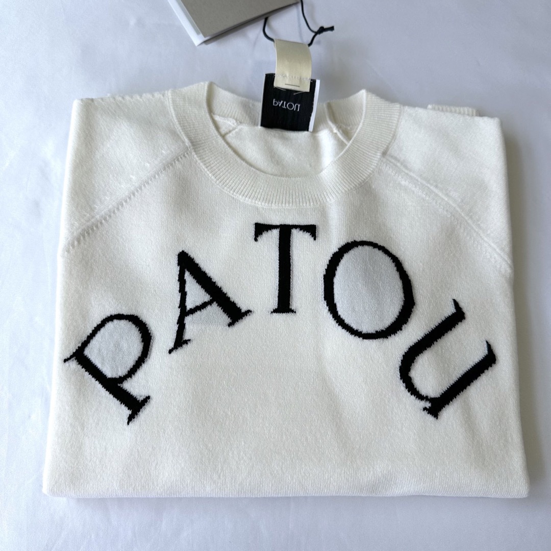 新品未着用 白XS PATOU パトゥ ウールブレンドジャンパー 長袖ニット-