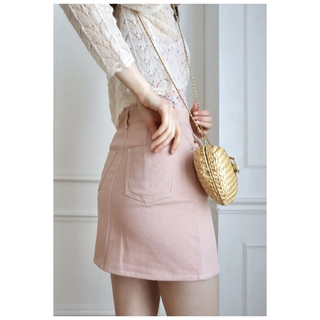 エピヌ(épine)のEé denim mini skirt baby pink(ミニスカート)
