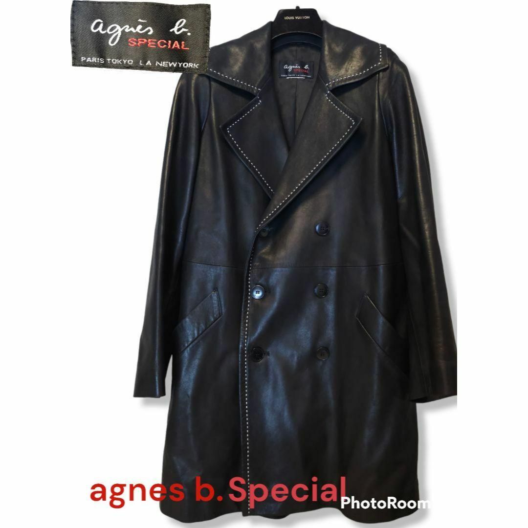 agnes b. - 極美品 agnes b. Special レザーチェスターコート 本革