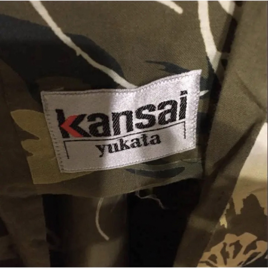 Kansai Yamamoto - カンサイ 浴衣 帯 2点セット 深緑 カーキ 和風 花柄