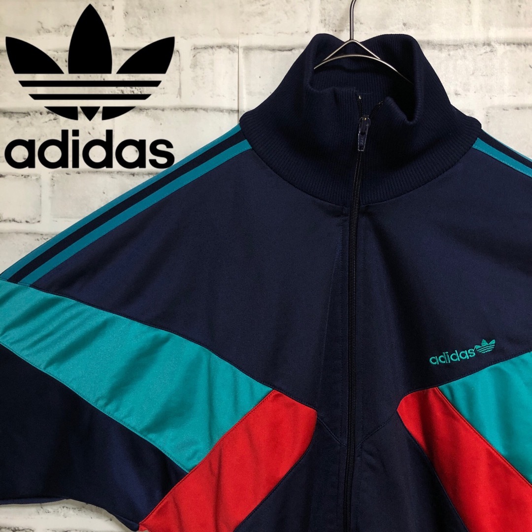 adidas(アディダス)の80s⭐️adidas トラックジャケット XL 刺繍トレファイルvintage メンズのトップス(ジャージ)の商品写真