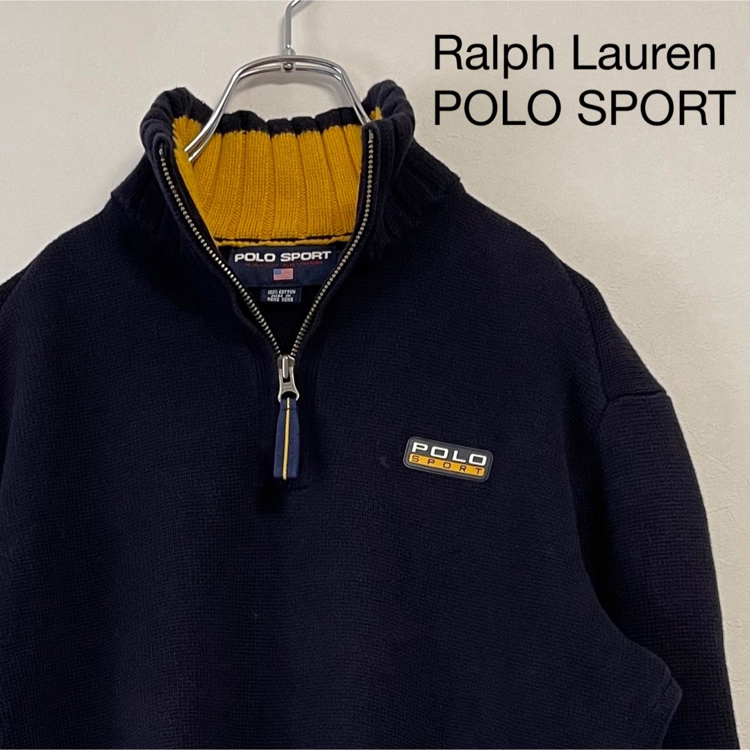 Ralph Lauren - 美品 90s Ralph Lauren POLO SPORTジップアップニット
