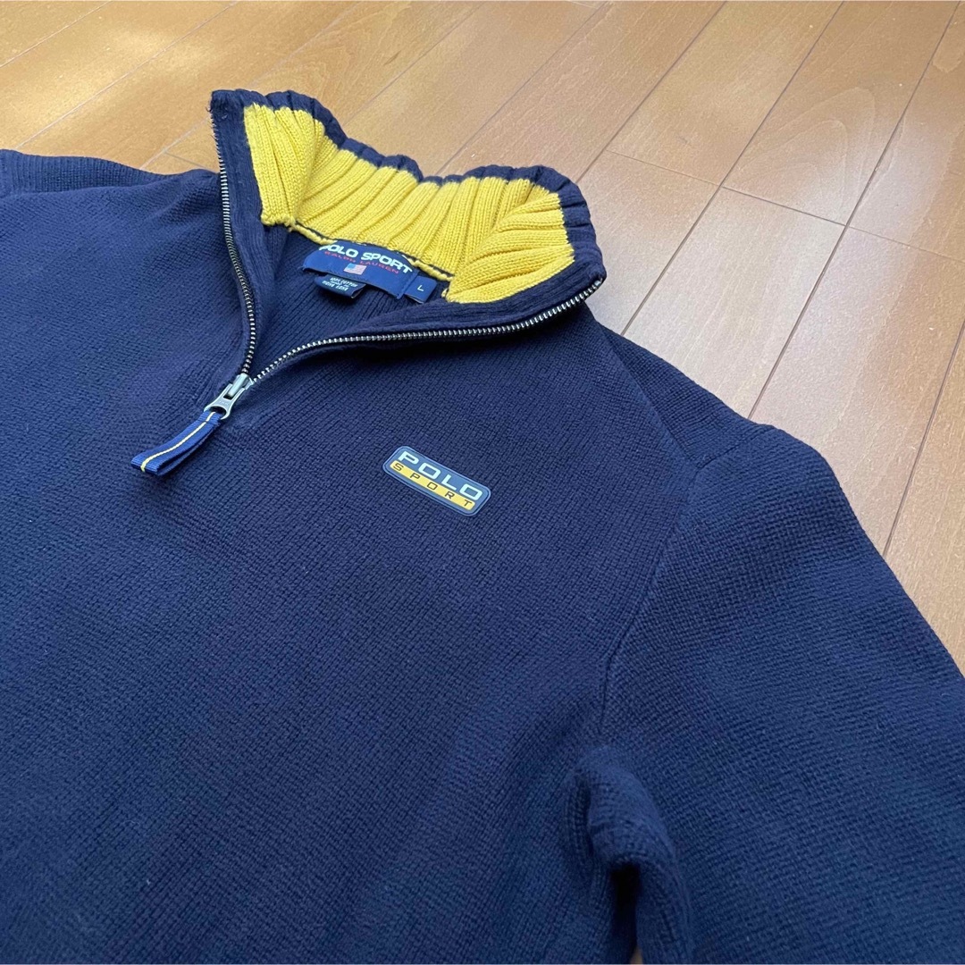 Ralph Lauren - 美品 90s Ralph Lauren POLO SPORTジップアップニット