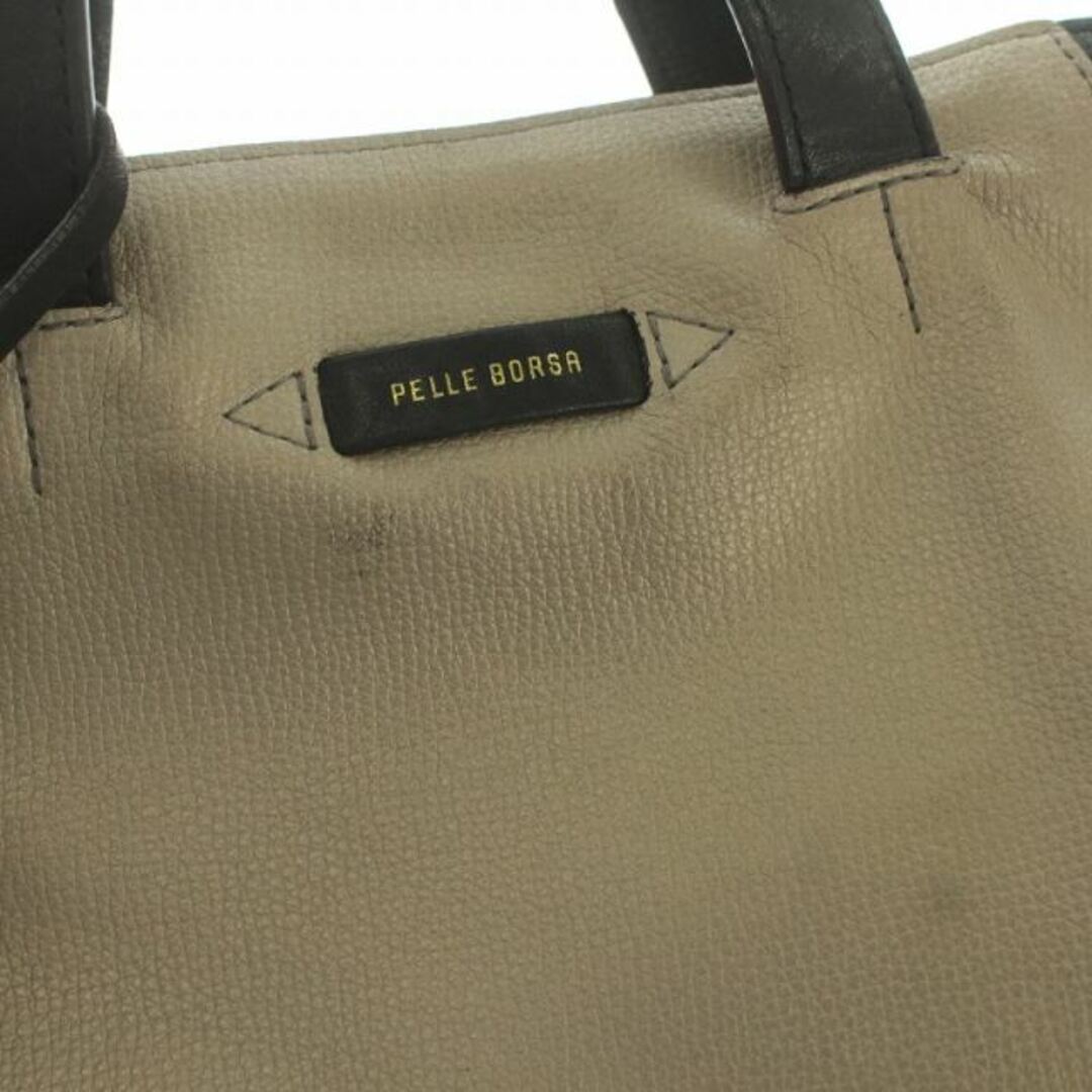 ペレボルサ PELLE BORSA リュックサック バックパック レザー 茶 黒 7