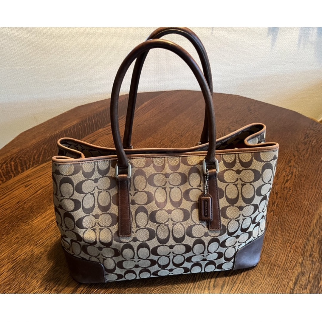 COACH - COACH コーチ☆シグネチャー6086☆キャンバス トートバッグ