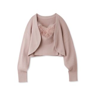 SNIDEL エコファーキャミ&カーディガンSET