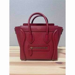 セリーヌ(celine)のceline ラゲージナノ　レッド　(ハンドバッグ)