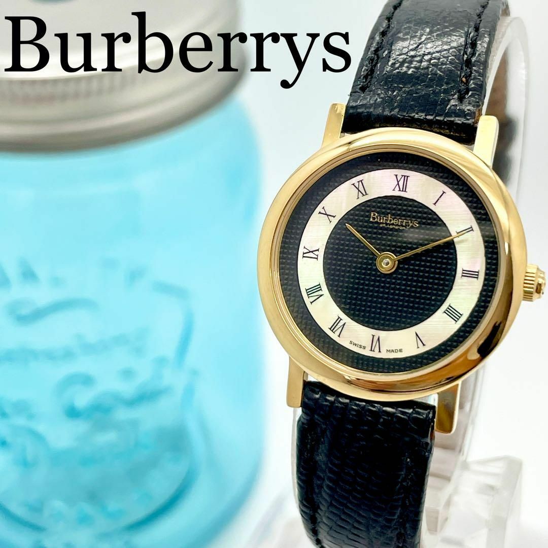 635 Burberrys バーバリー時計　レディース腕時計　ブラック　シェル | フリマアプリ ラクマ