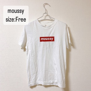 マウジー(moussy)のmoussy   ボックスロゴ　半袖　Tシャツ　フリーサイズ(Tシャツ(半袖/袖なし))