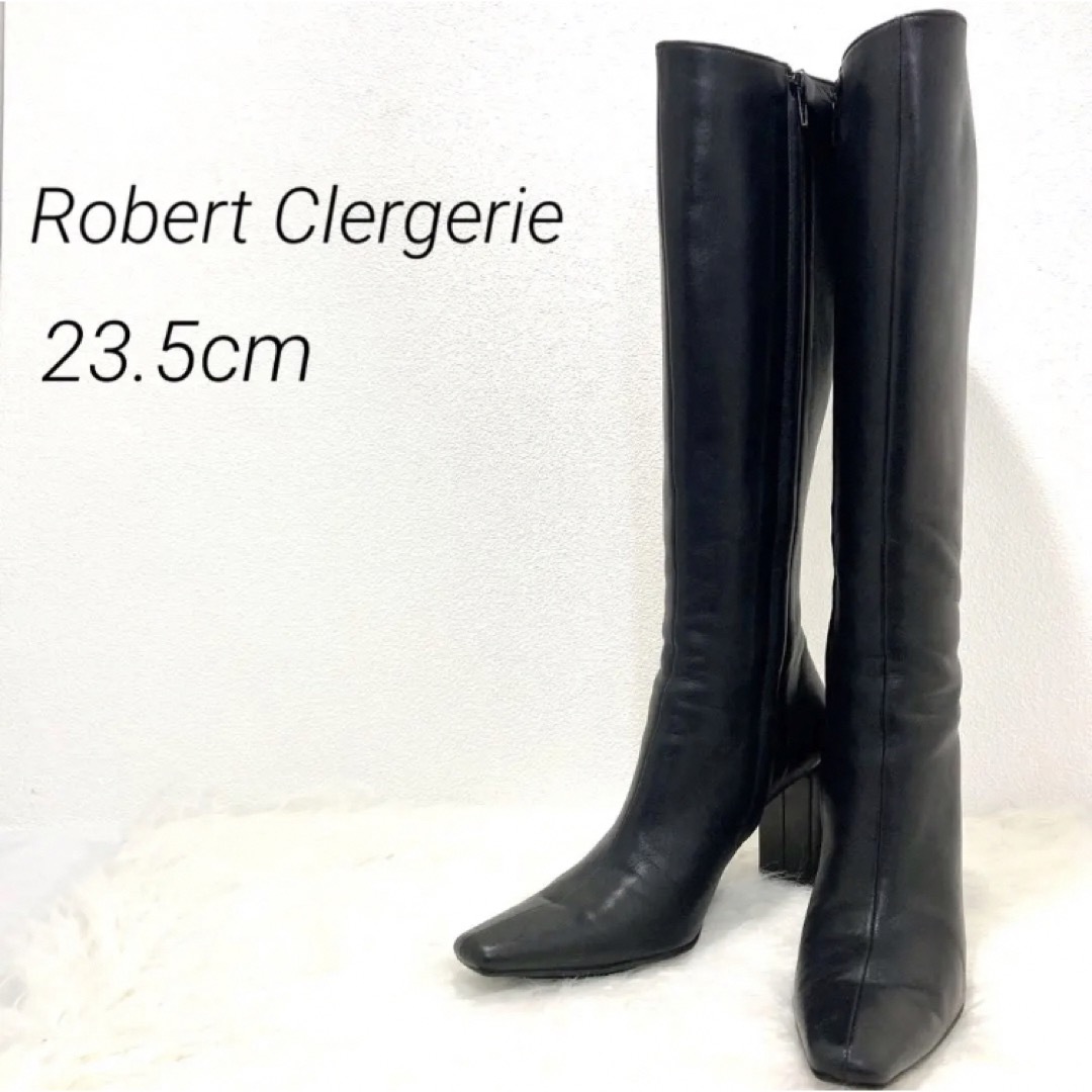 美品✨ Robert Clergerie サイドジップ レザー ロングブーツ