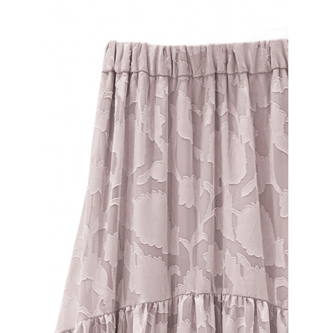 GRL(グレイル)の花柄レースティアードフレアスカート レディースのスカート(ロングスカート)の商品写真