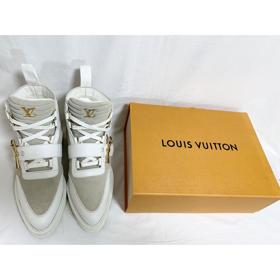 LOUIS VUITTON(ルイヴィトン)の超美品 ルイヴィトン クリーパーライン レザー ハイカットスニーカー 7 1/2 メンズの靴/シューズ(スニーカー)の商品写真