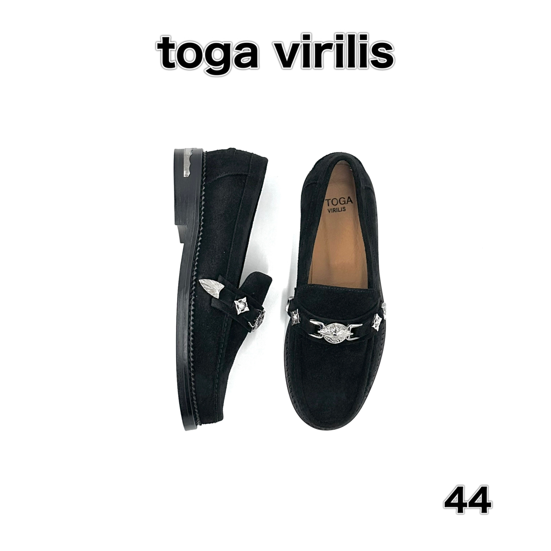 44 TOGA VIRILIS トーガ ビリリース メタル ローファー ブラック - その他