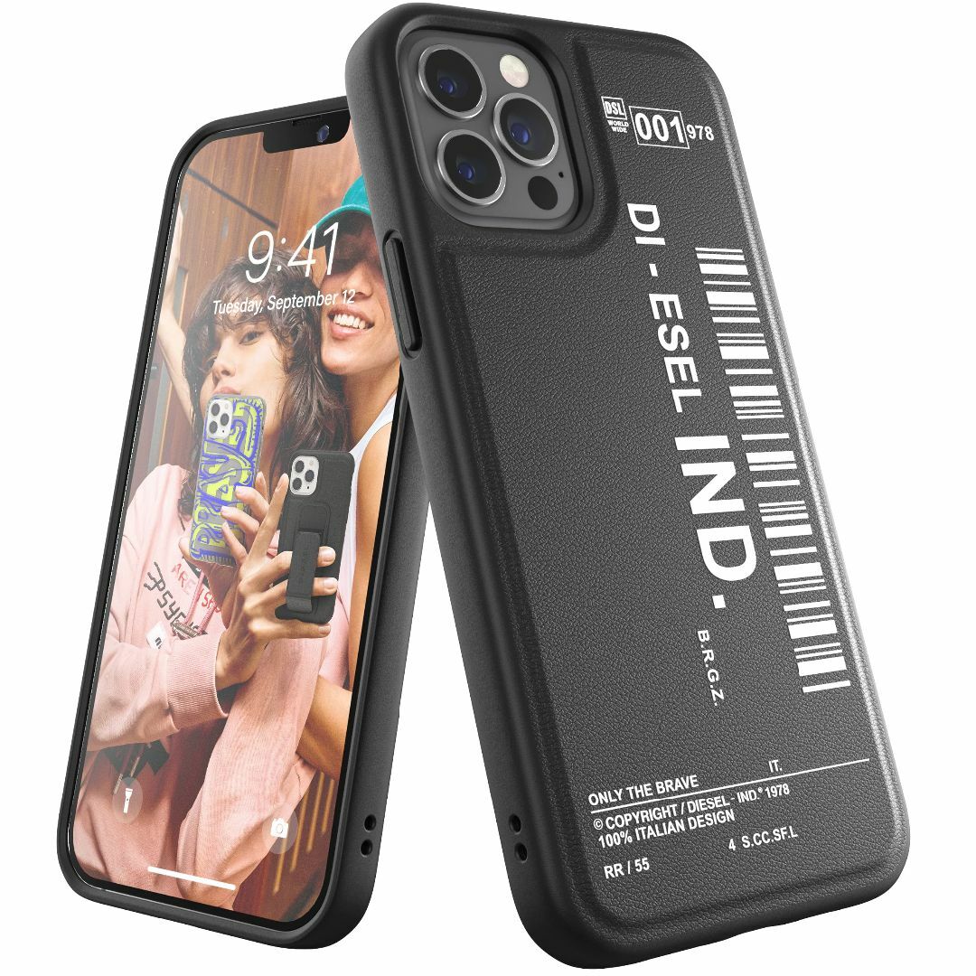 【色: ブラック/ホワイト】DIESEL iPhone12 ケース / iPho