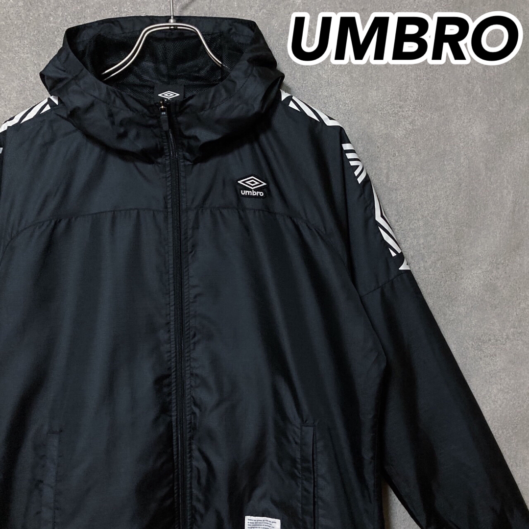 UMBRO アンブロ  デカロゴ 半袖 ナイロンパーカー ジャケット フーディー