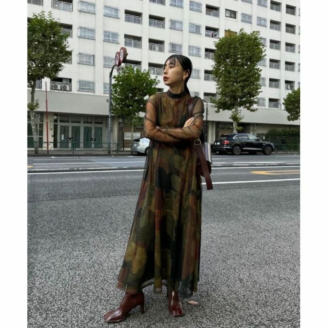 AmeriワンピースUND GYPSUM ART DRESS